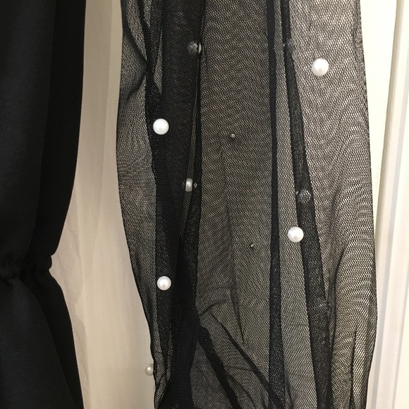 Black jumpsuit. Mesh sleeve. - Picture 4 of 8